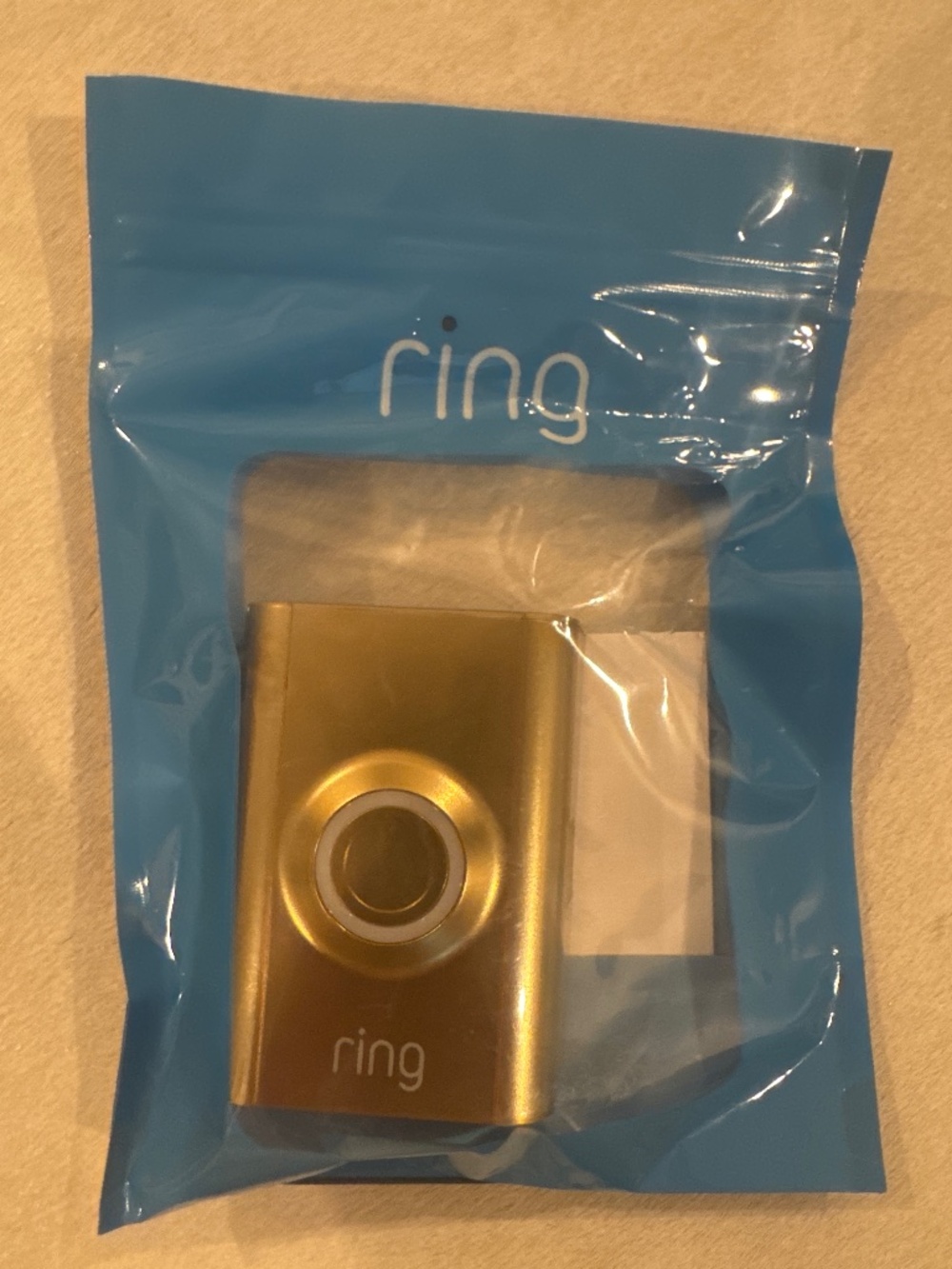 Ring - video doorbell 2 face plate gold metal